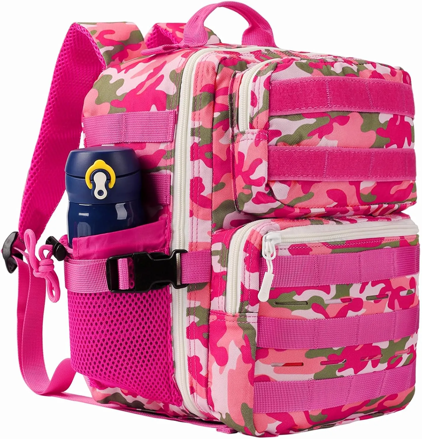 9L Mini Tactical Backpack for Men Women,Small Military Tactical Backpack for Sport,Gym,Hiking,Travel,CampingPink Camo