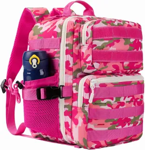 9L Mini Tactical Backpack for Men Women,Small Military Tactical Backpack for Sport,Gym,Hiking,Travel,CampingPink Camo
