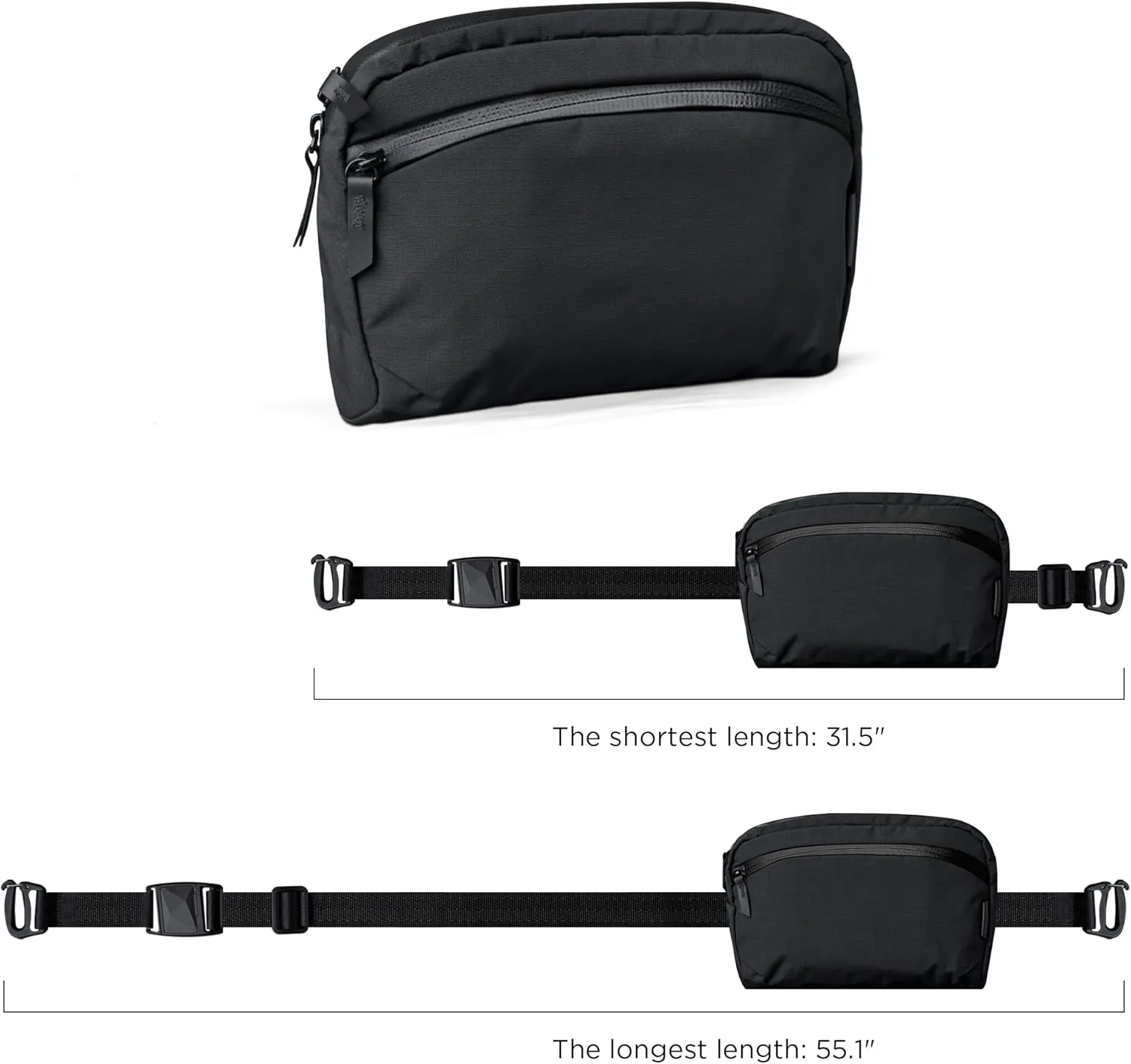 ALPAKA Flight Sling 2L-Crossbody Sling Bag For Men Travel Lightweight,Portable, Packable,with Quick Release Shoulder Strap