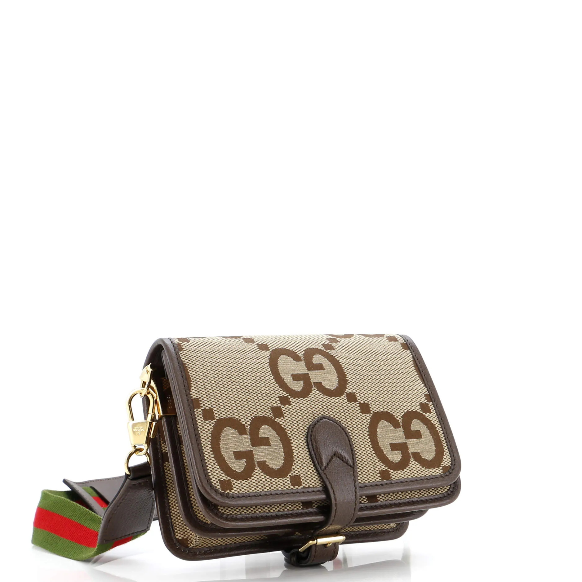 Buckle Messenger Bag Jumbo GG Canvas Small