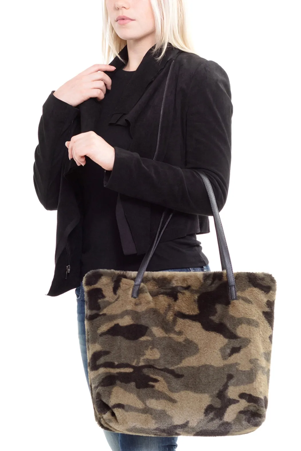 CAMO ZIPPER TOTE BAG /6PCS