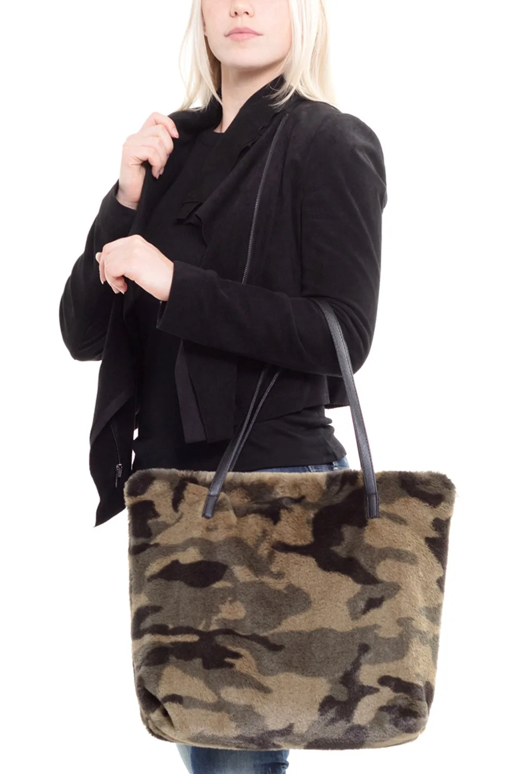 CAMO ZIPPER TOTE BAG /6PCS