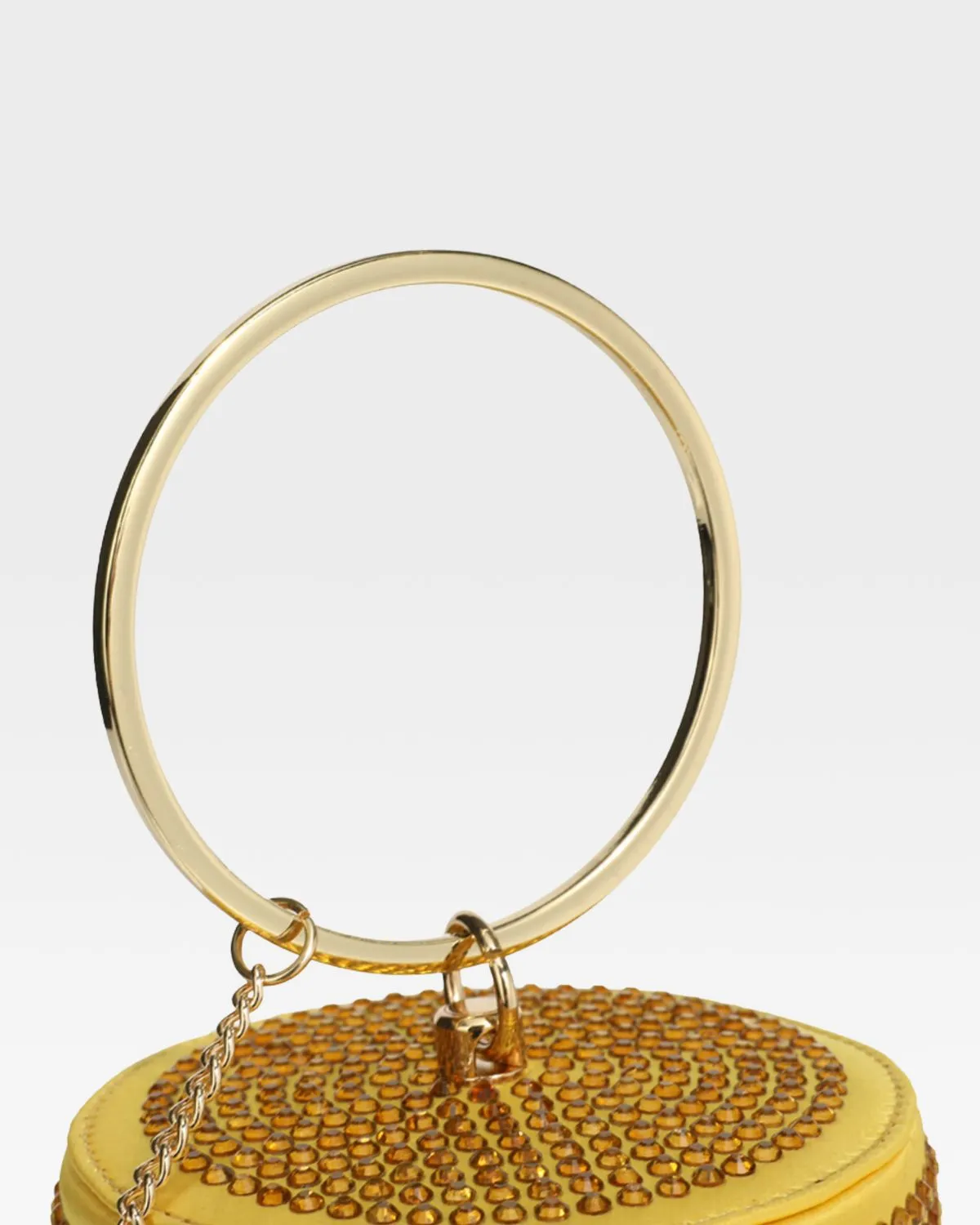 Crystal Mini Barrel Bag in Gold