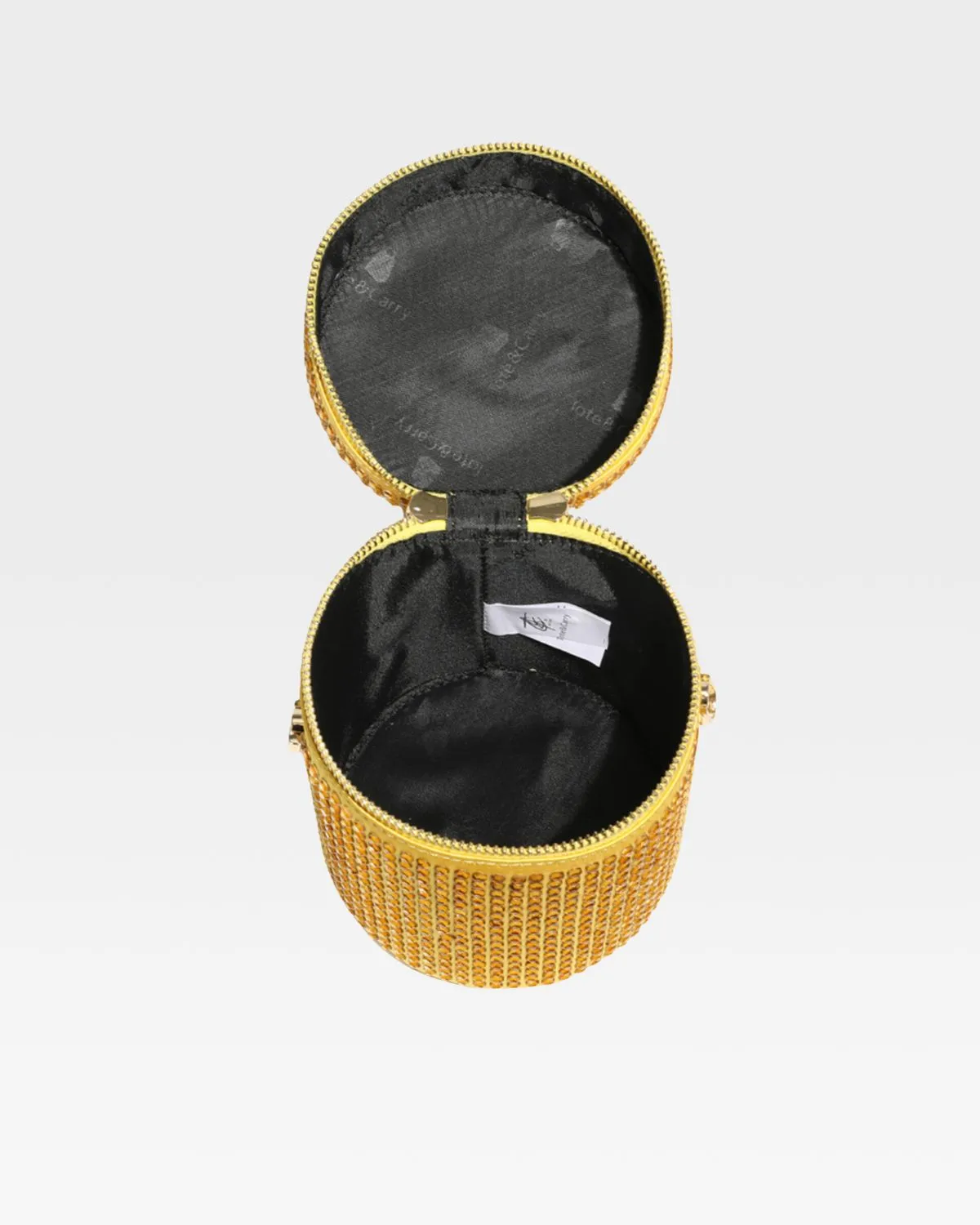 Crystal Mini Barrel Bag in Gold
