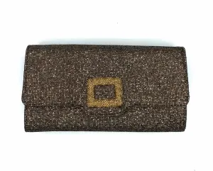 Crystale rectangular glitter evening clutch