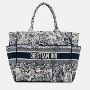 Embroidered Toile De Jouy Catherine Tote Bag