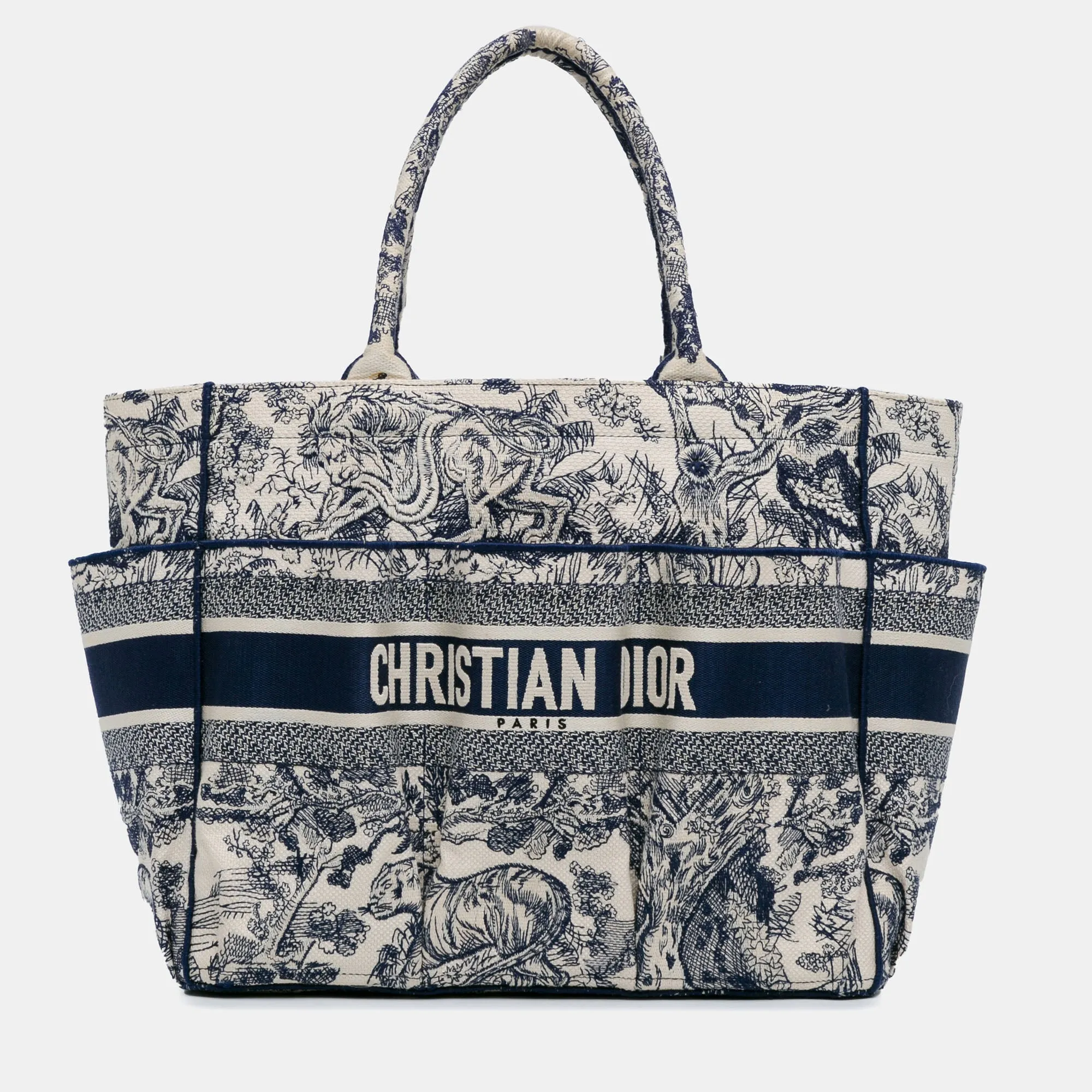 Embroidered Toile De Jouy Catherine Tote Bag