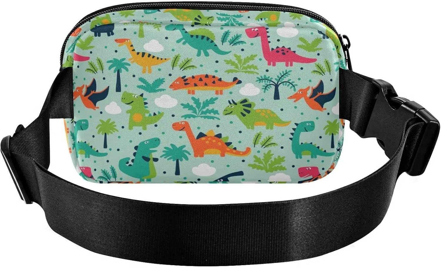 Funny Dinosaurs Fanny Pack for Men Women,Crossbody Waist Bag Pack with Adjustable Strap Mini Belt Bag for Running Cycling