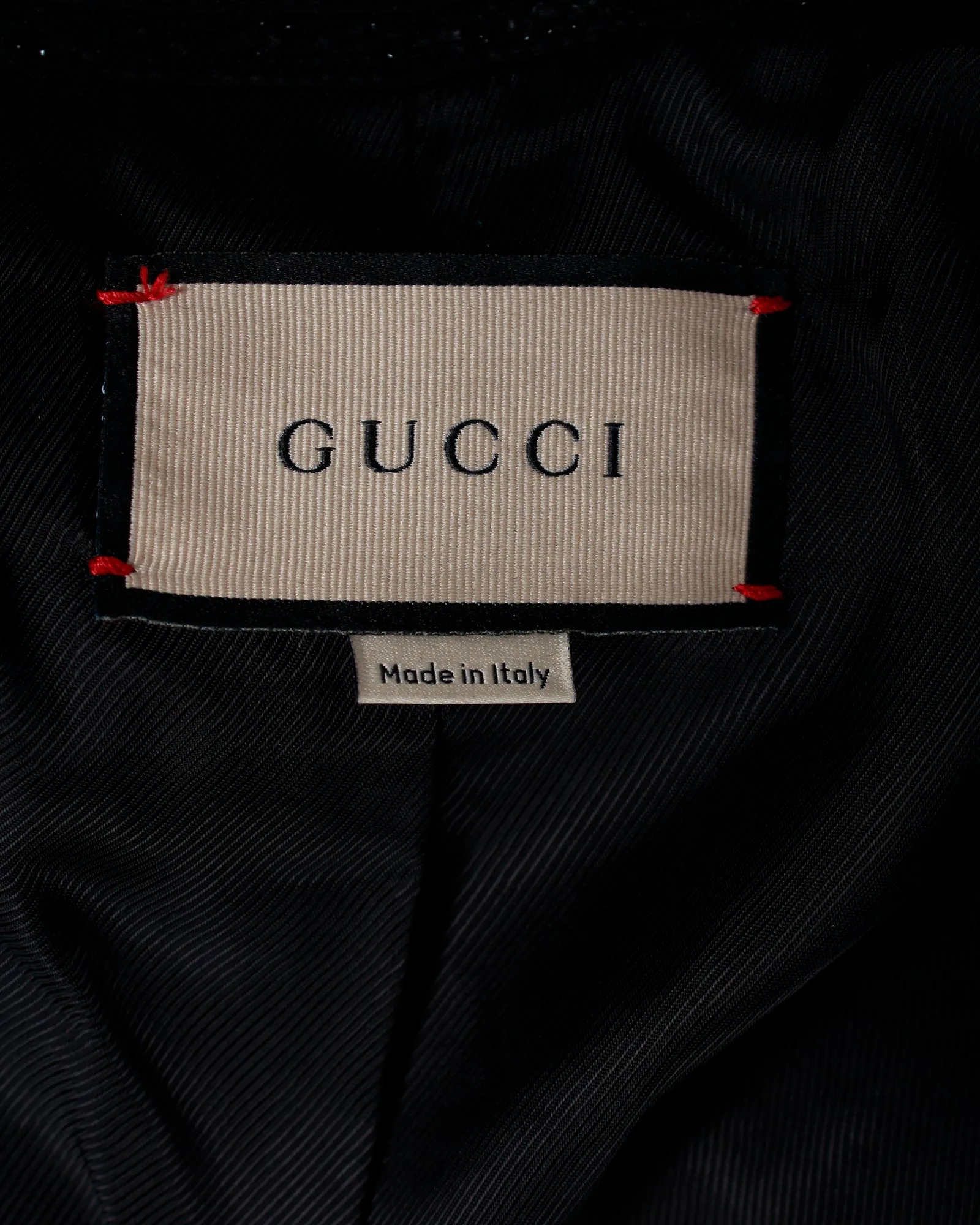 Gucci Glitter Double-Breasted Blazer Jacket in Black Viscose