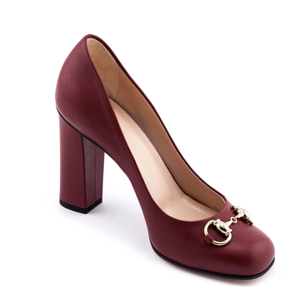 Gucci Red Leather Horsebit Pumps Size US 7 | IT 37