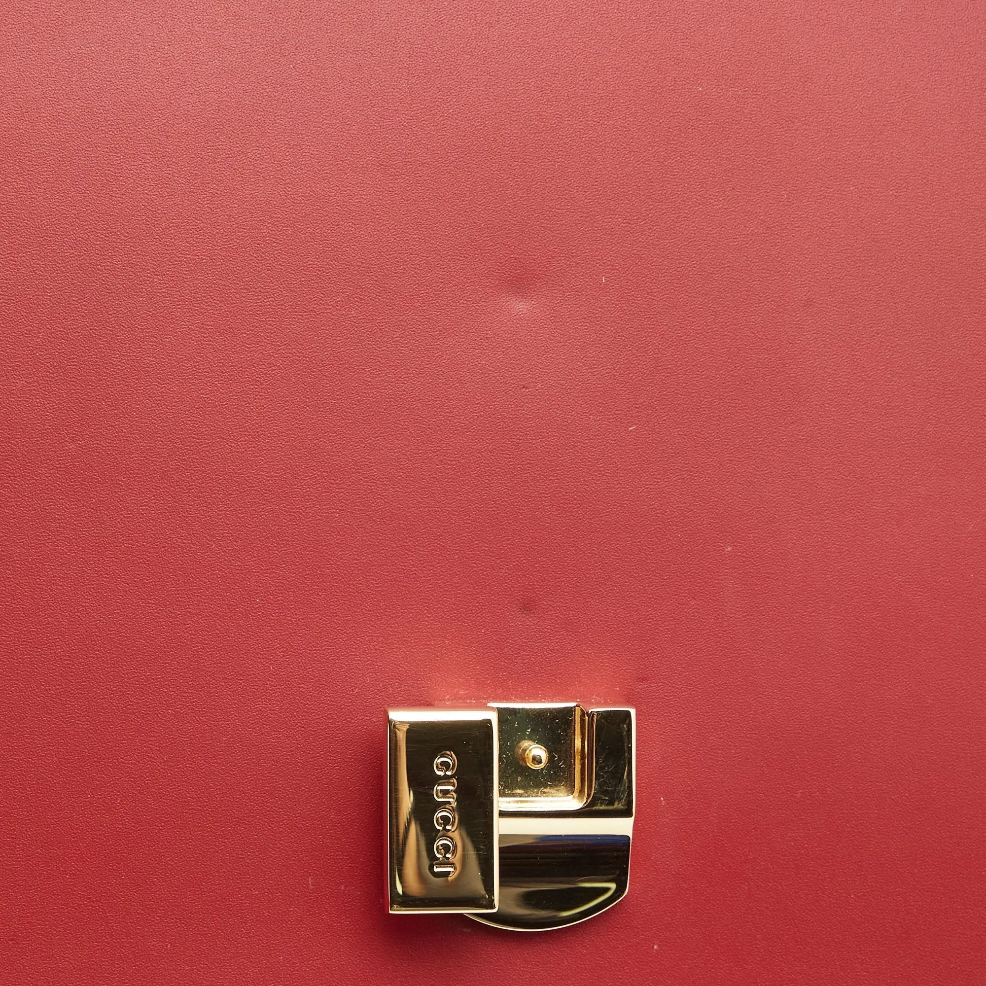Gucci Red Leather Small Web Sylvie Shoulder Bag