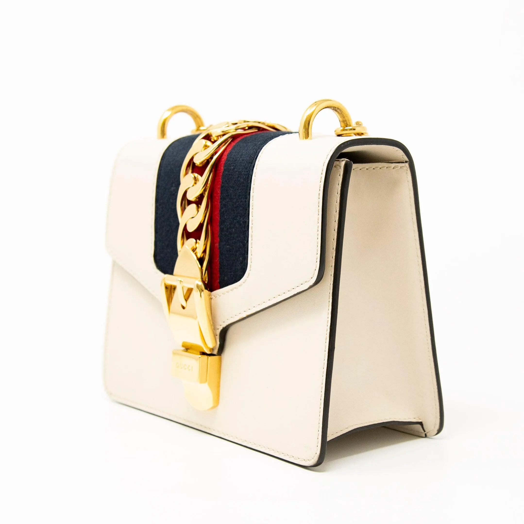 Gucci White Mini Sylvie Bag