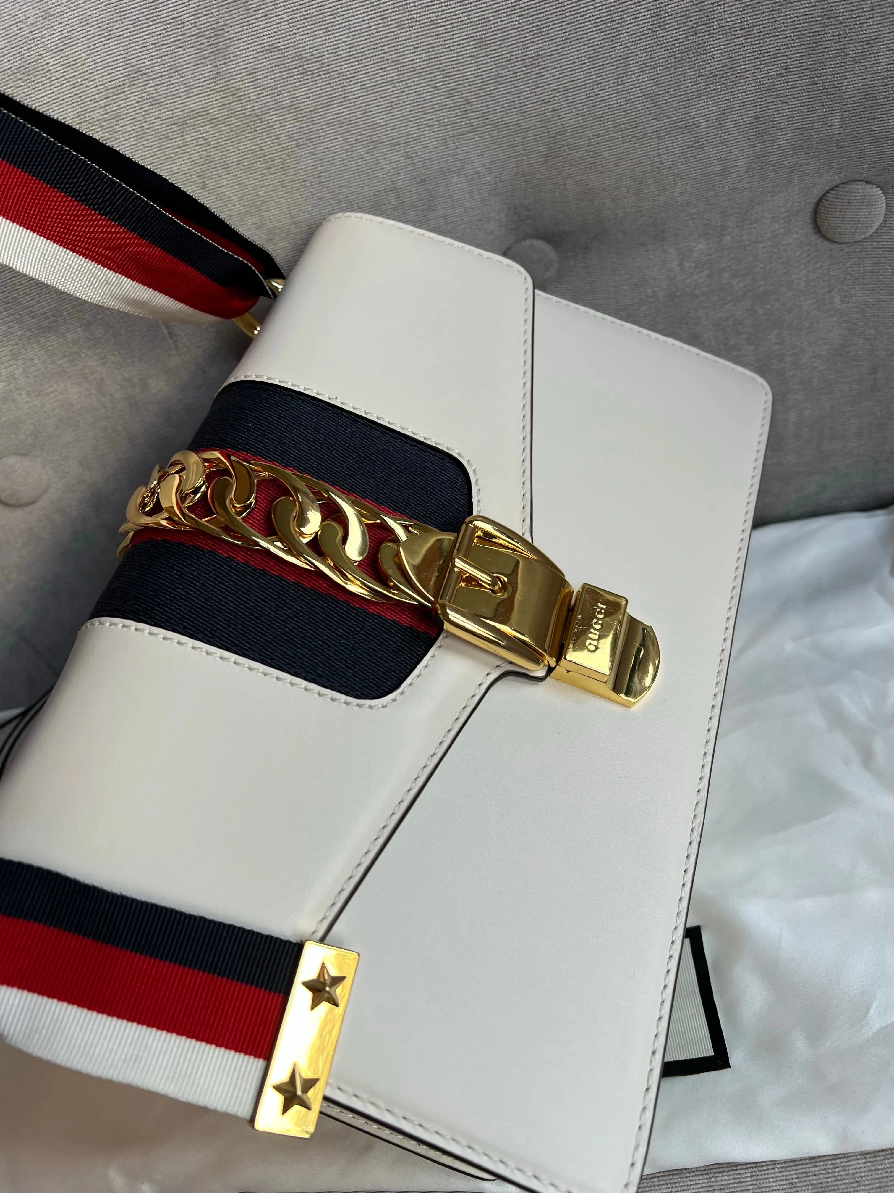 Gucci White Sylvie Small Bag (RRP £1,920)