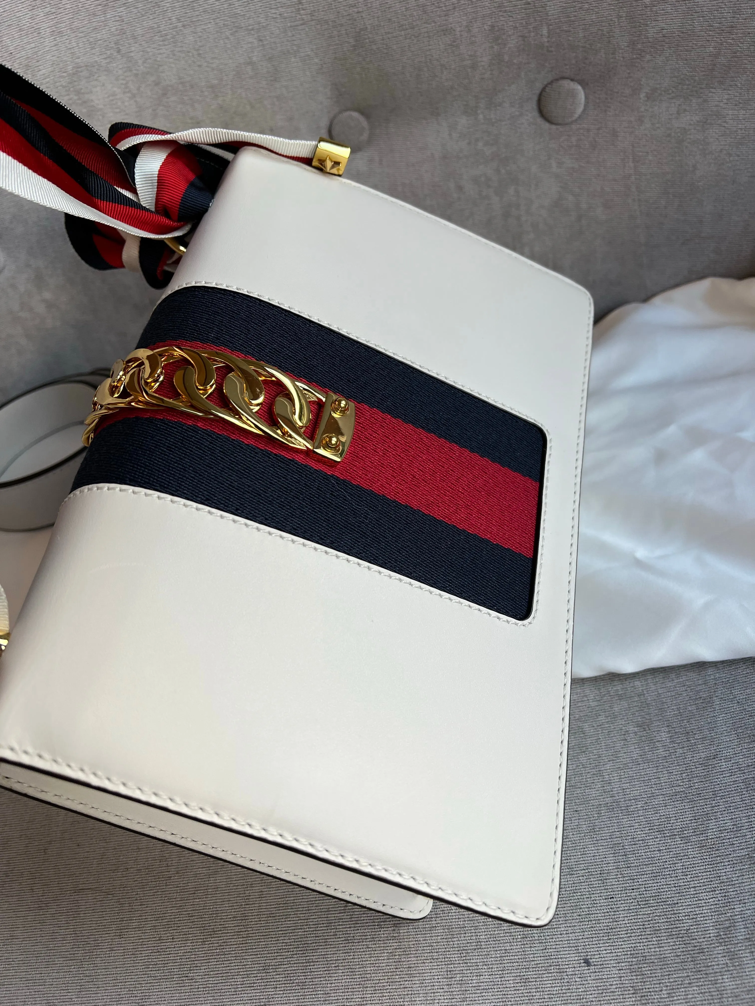 Gucci White Sylvie Small Bag (RRP £1,920)