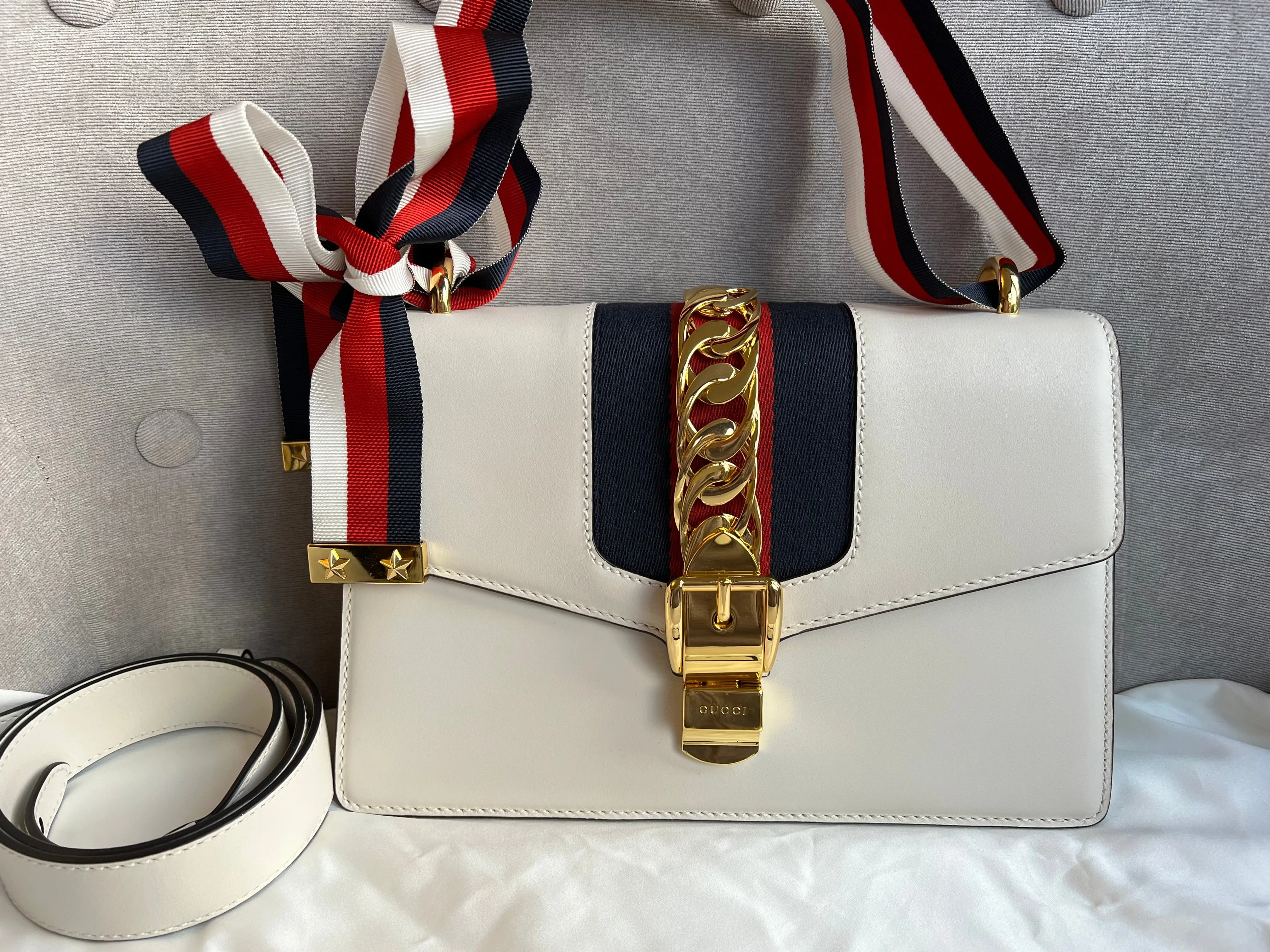 Gucci White Sylvie Small Bag (RRP £1,920)