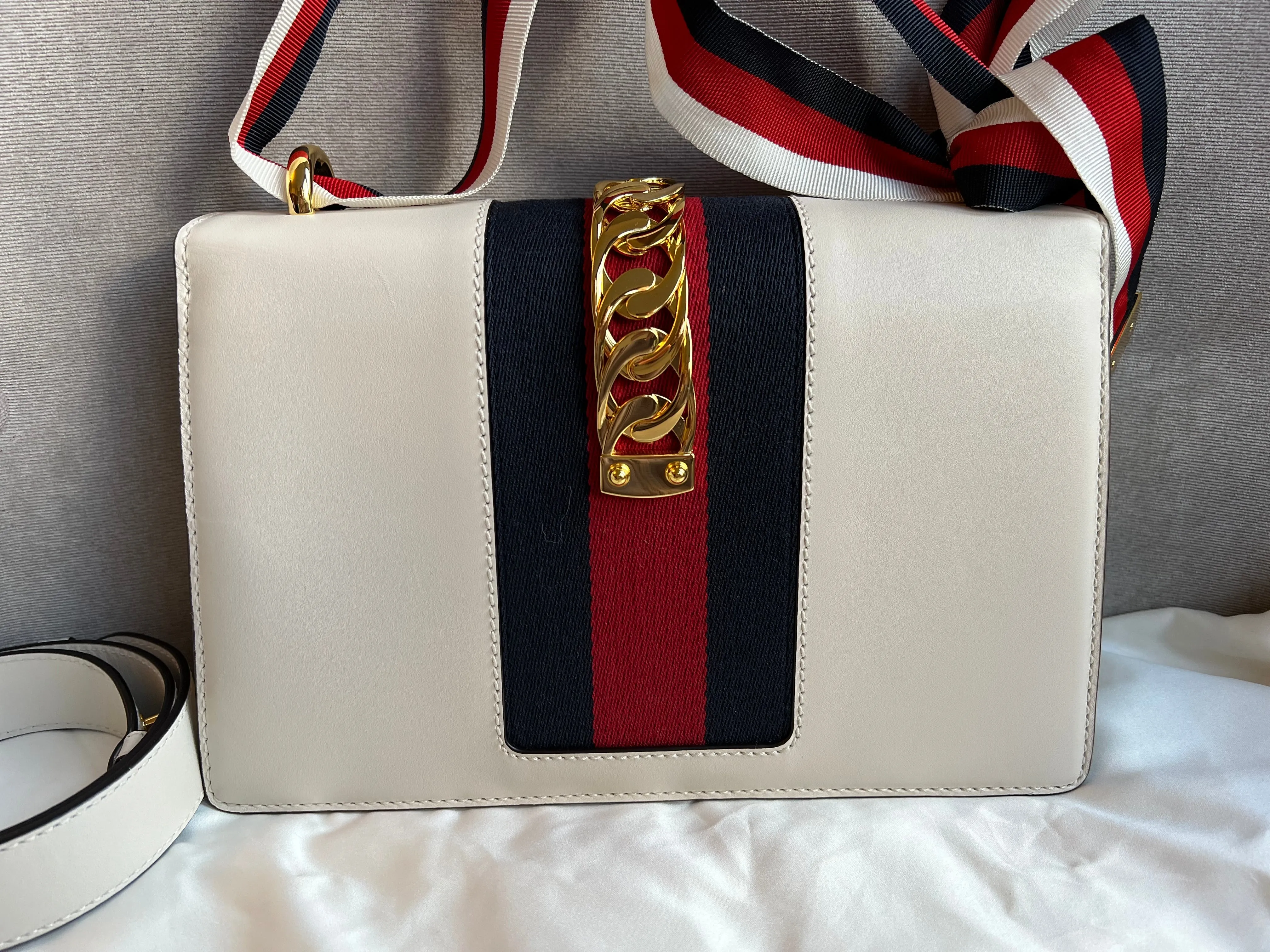 Gucci White Sylvie Small Bag (RRP £1,920)