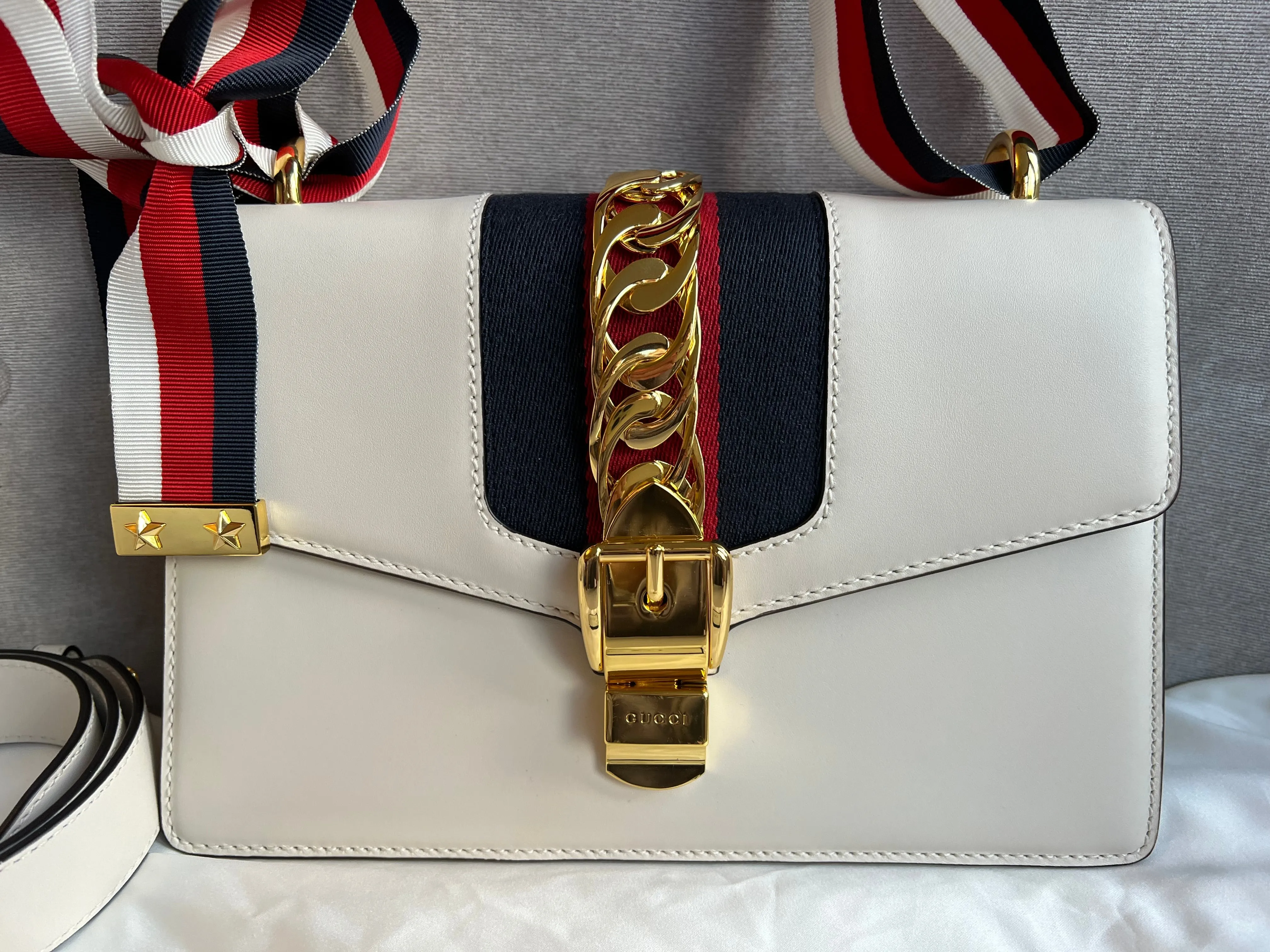 Gucci White Sylvie Small Bag (RRP £1,920)