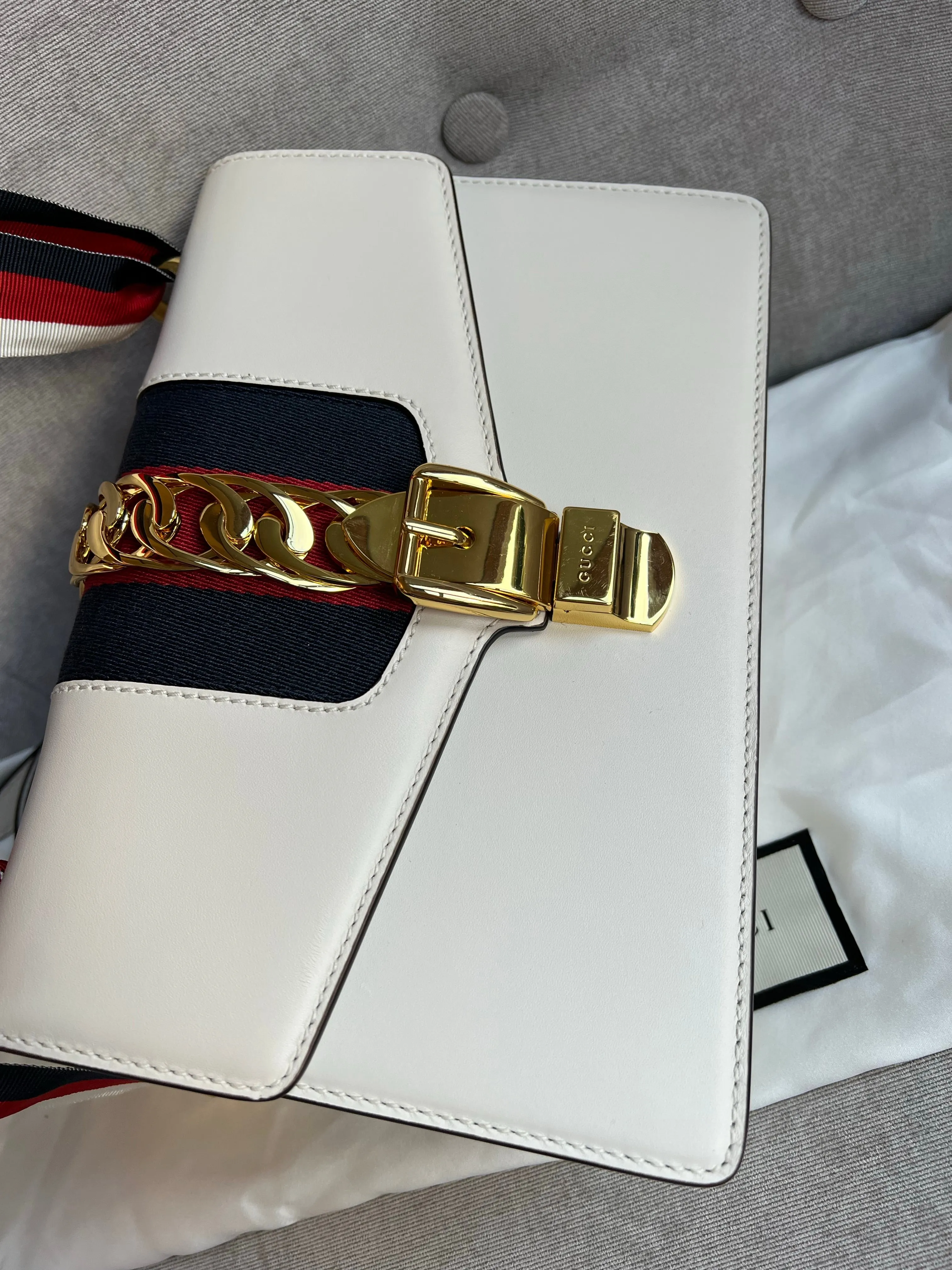 Gucci White Sylvie Small Bag (RRP £1,920)