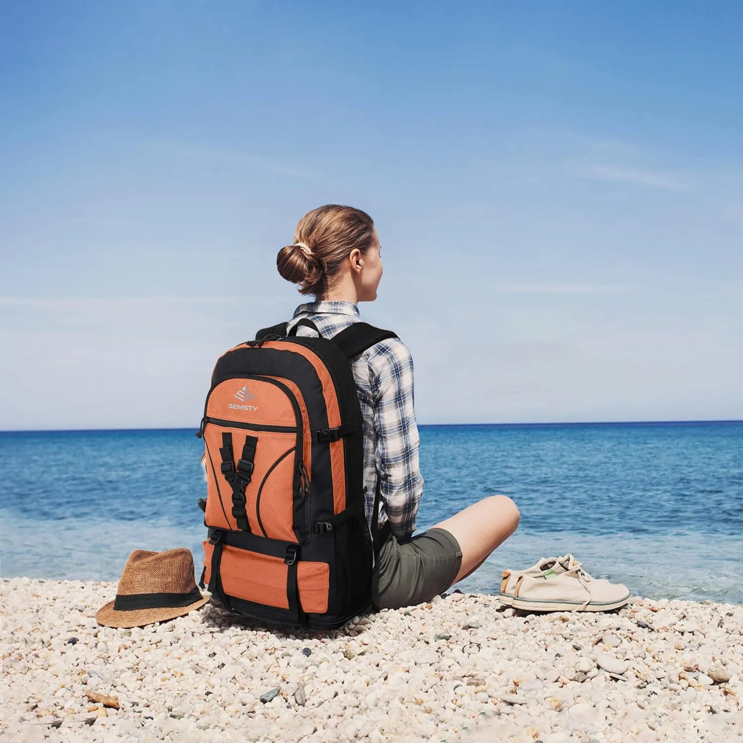 Hiking Backpack, 30L/40L/50L Expandable Hiking Backpack for Men and Women, Travel Backpack Flight Approved