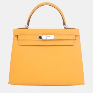 Jaune D'or Epsom Leather Kelly 28 Tote Bag