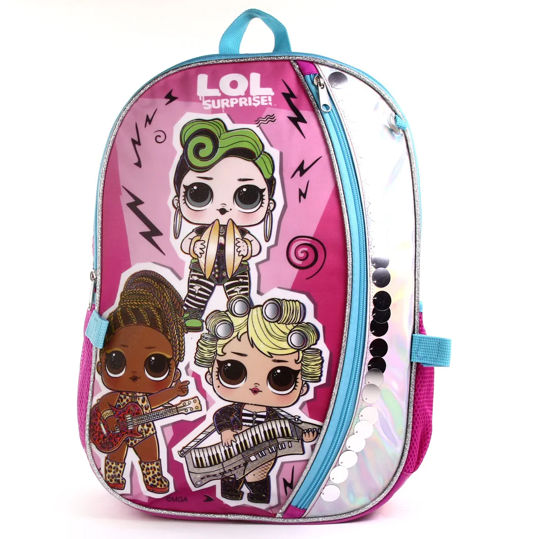 LOL Surprise 17 Inch Deluxe Backpack 4-Piece Set (non-personalized)