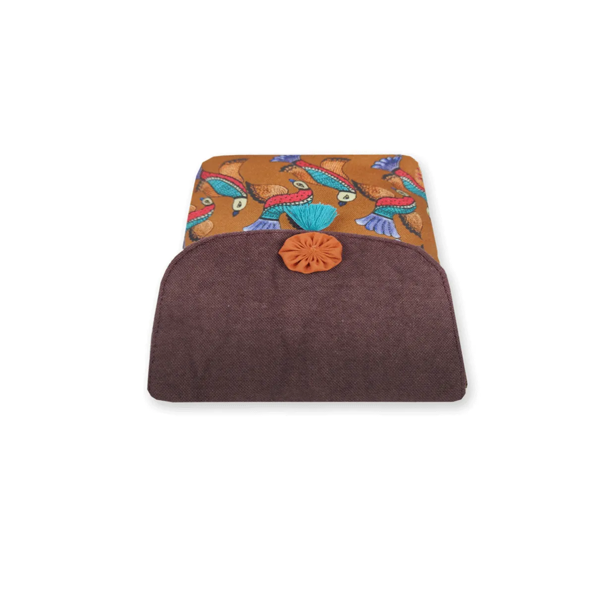 Mobile Sling Bag- Gond Mustard Flying Bird