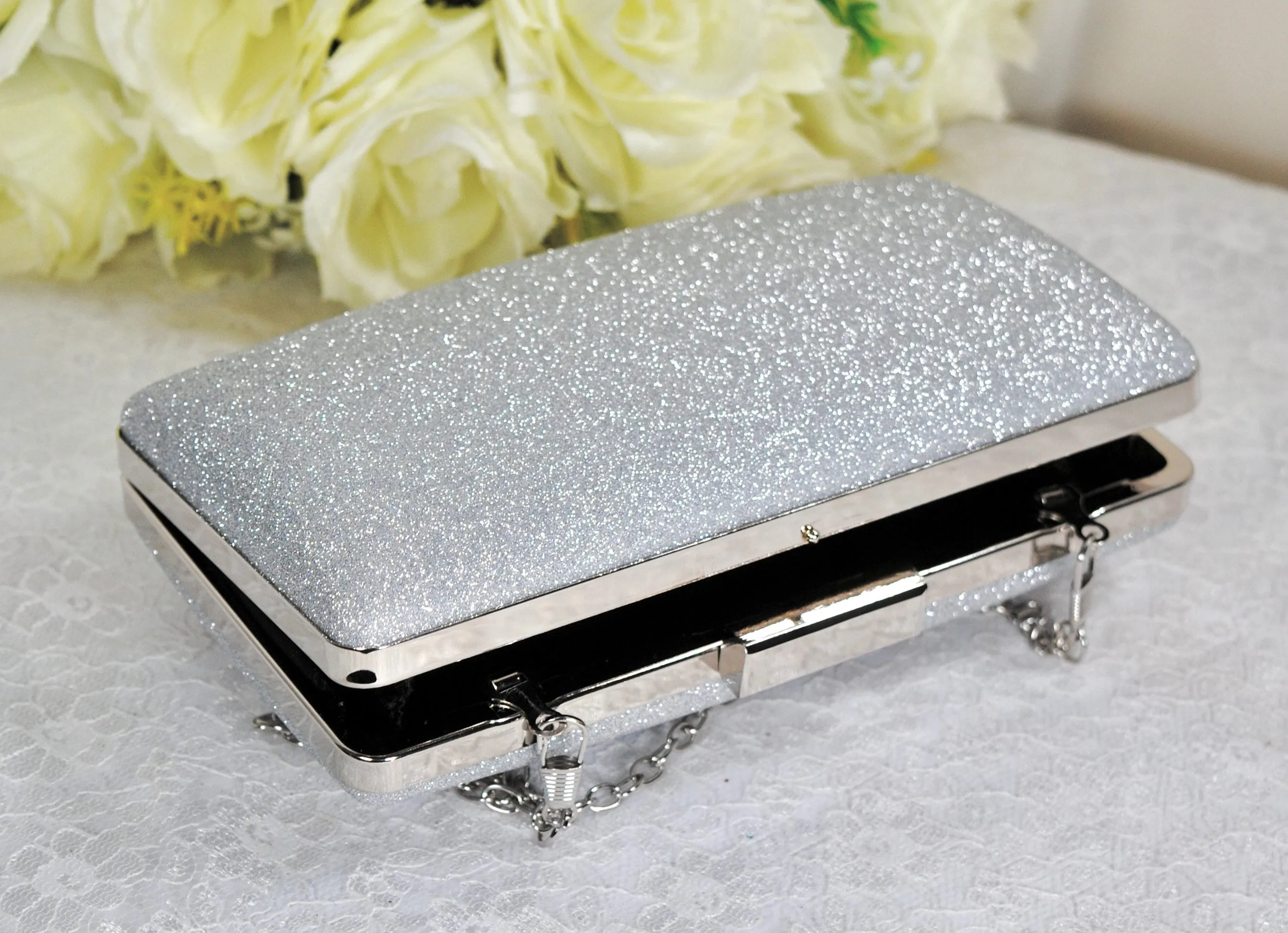 Navy Glitter Bag