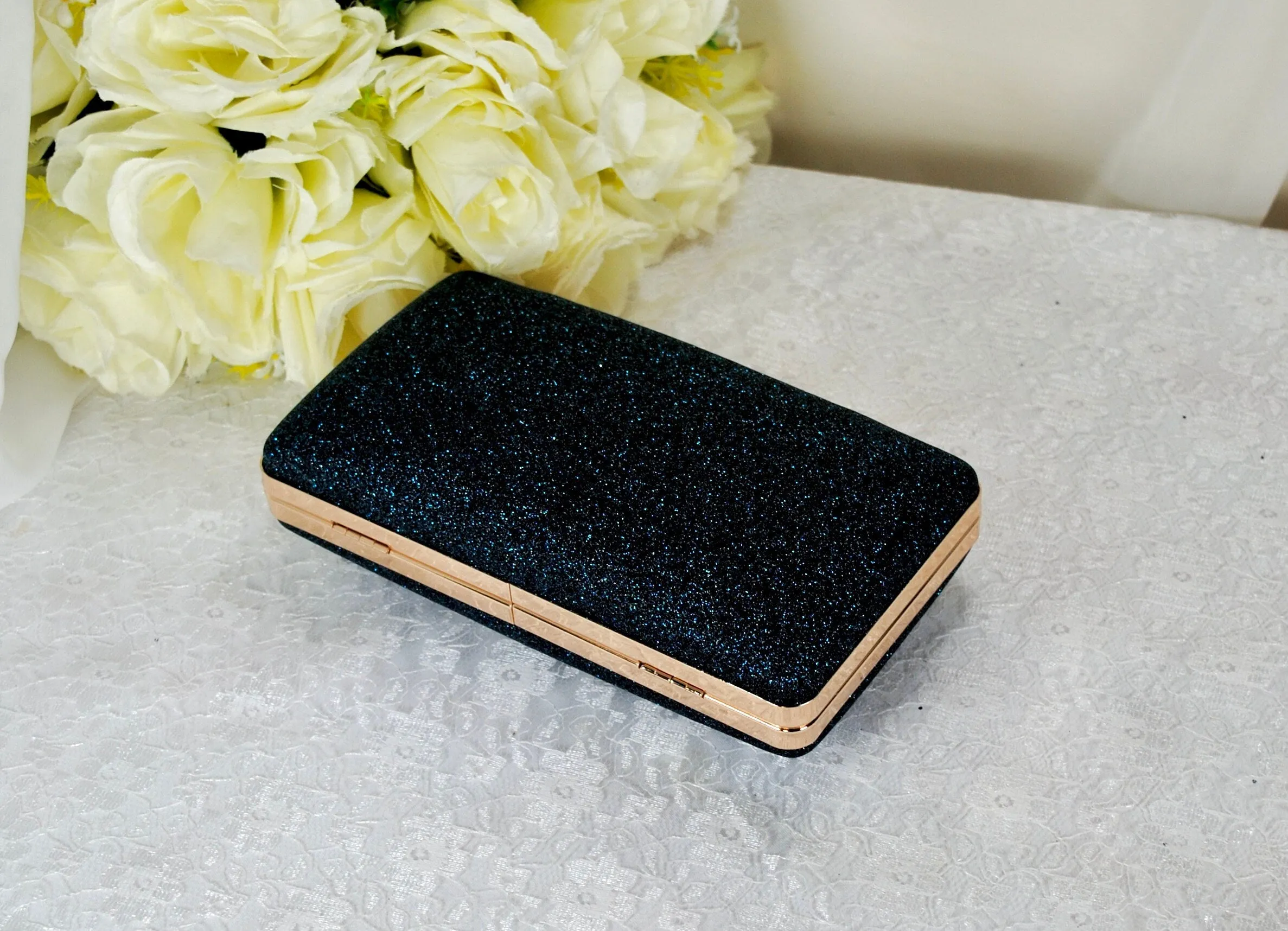 Navy Glitter Bag