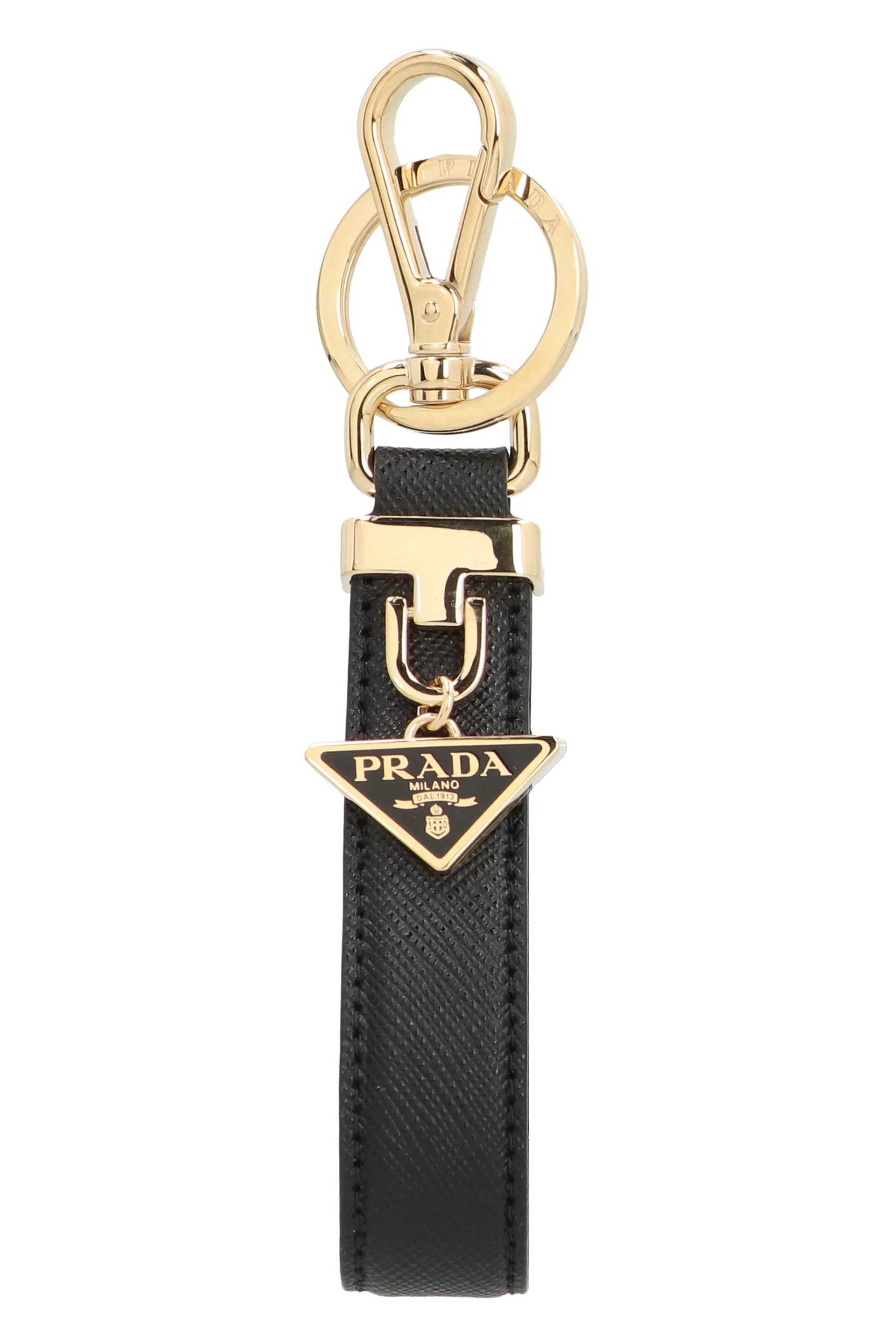 PRADA Logo Detail Mini Leather Card Holder