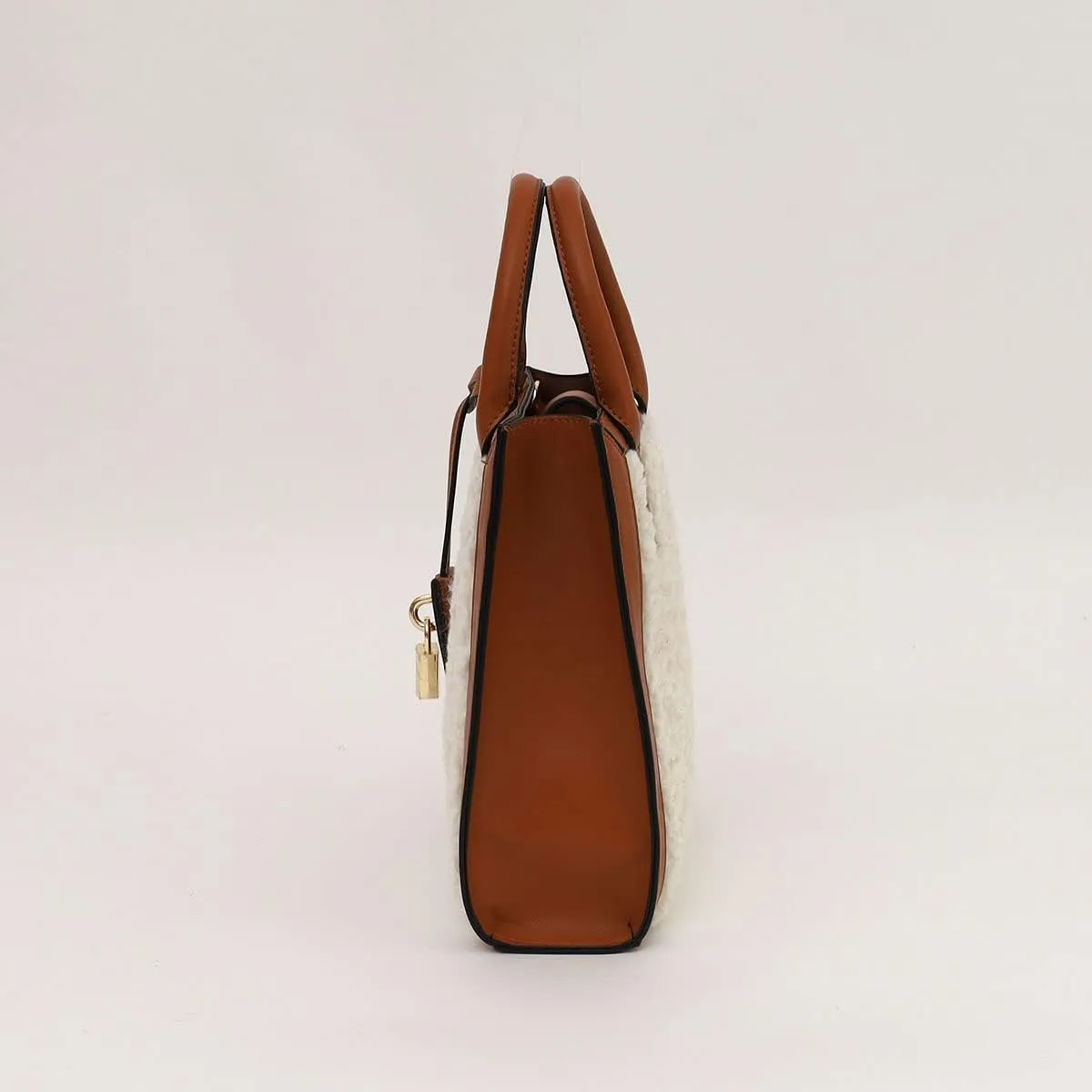 Samir Nasri 2252211004 Women's Tote Bag, Frame, 2-Way Curly Mini Tote Bag, Brown (340)