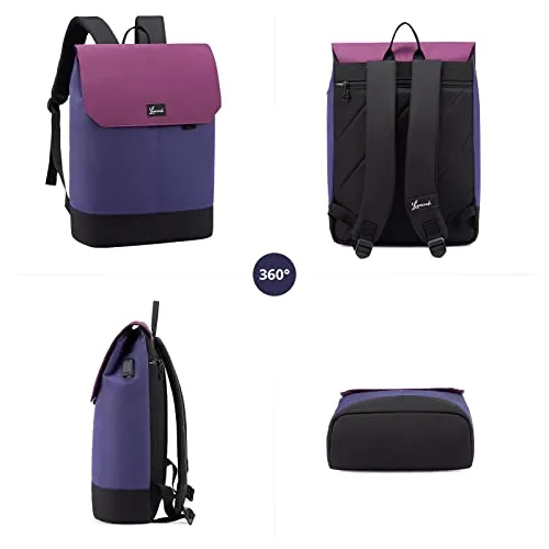 Travel backpack, 15.6 inch 2 in 1 carry-on bag for airplane with USB charging port & laptop compartment, anti theft handbags backpack bag