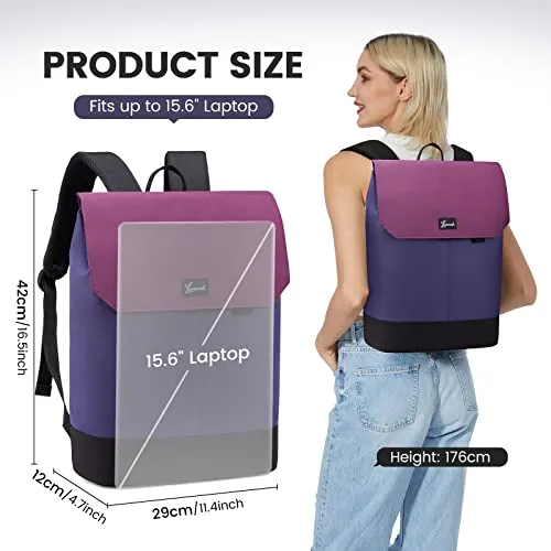 Travel backpack, 15.6 inch 2 in 1 carry-on bag for airplane with USB charging port & laptop compartment, anti theft handbags backpack bag