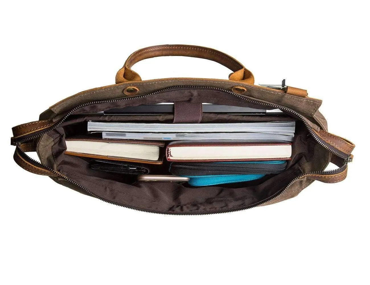 Vintage Canvas Commuter Briefcase