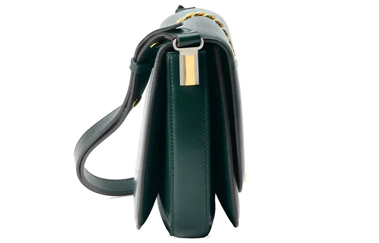 (WMNS) GUCCI Sylvie 1969 Series Single-Shoulder Bag Small-Size Green 601067-1DB0X-3020