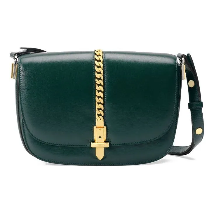 (WMNS) GUCCI Sylvie 1969 Series Single-Shoulder Bag Small-Size Green 601067-1DB0X-3020