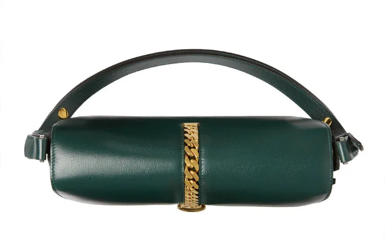(WMNS) GUCCI Sylvie 1969 Series Single-Shoulder Bag Small-Size Green 601067-1DB0X-3020