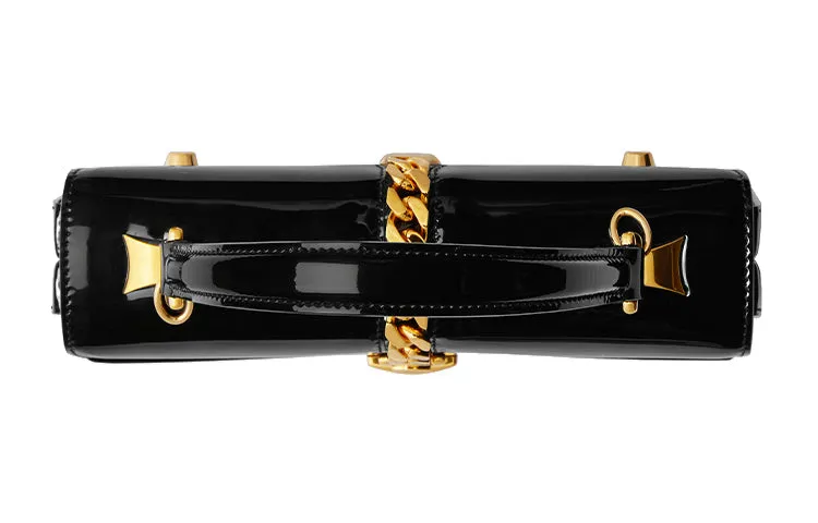 (WMNS) GUCCI Sylvie 1969 SeriesLeather hand Bag mini Black 589479-1J70G-1000