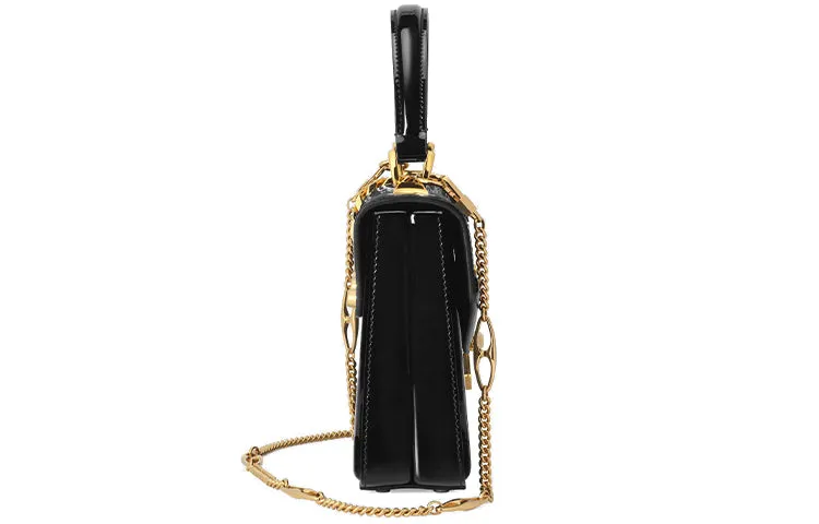 (WMNS) GUCCI Sylvie 1969 SeriesLeather hand Bag mini Black 589479-1J70G-1000