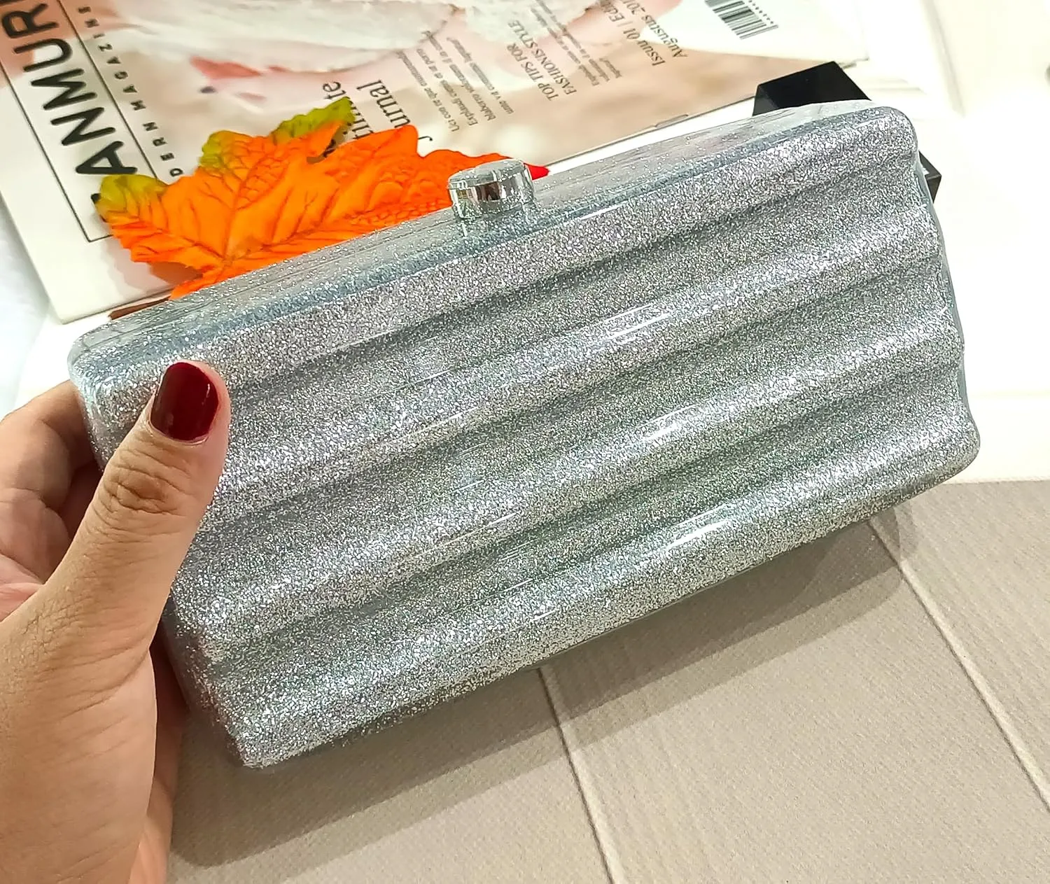 Women Acrylic Clutch Purse Marbled Evening Shoulder Bag for Wedding Cocktail Party Prom