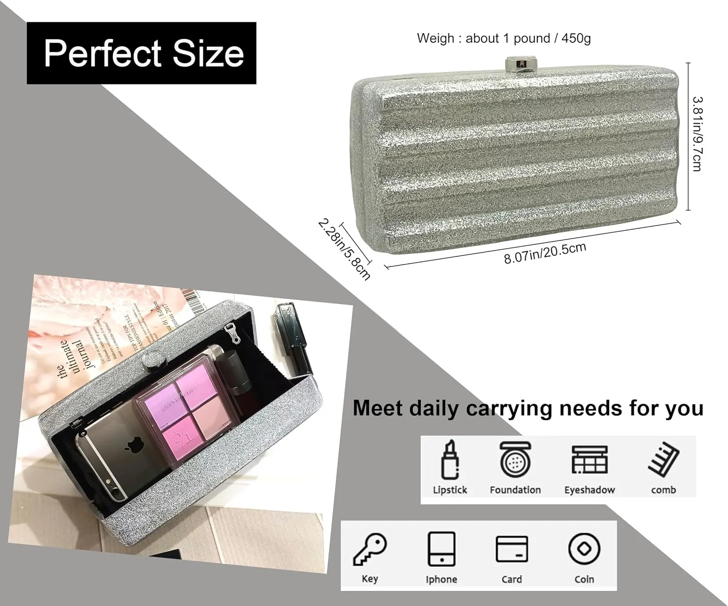 Women Acrylic Clutch Purse Marbled Evening Shoulder Bag for Wedding Cocktail Party Prom